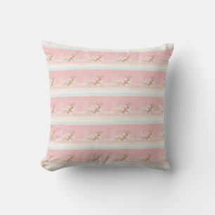 Cojín Decorativo Rosas Rosadas Vintage Coquette