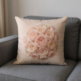 Cojín Decorativo Rosas rosadas y champán
