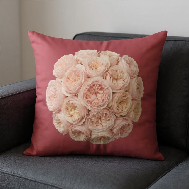 Cojín Decorativo Rosas Rosadas y de Champán (Subido por el creador)