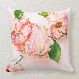 Cojín Decorativo Rosas rosados de col