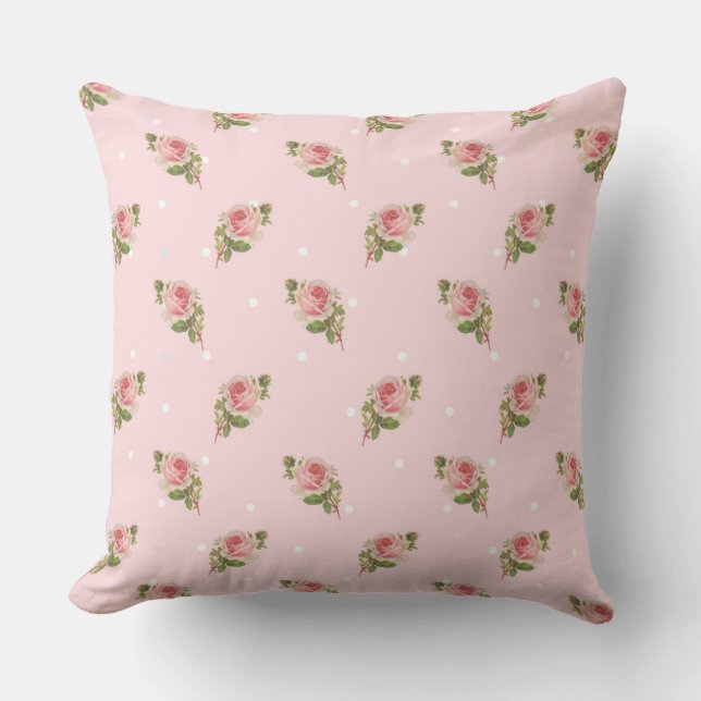 Cojín Decorativo Rosas rosados lamentables (Anverso)