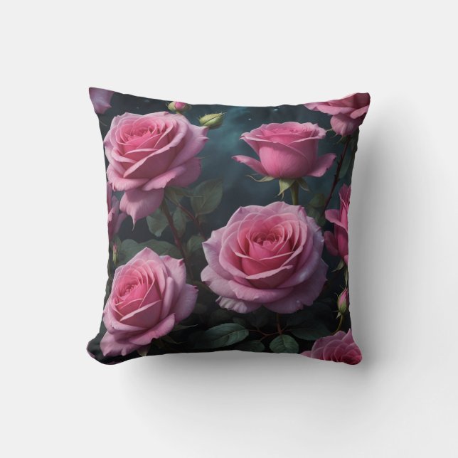 Cojín Decorativo Rosas rosas rosas (Anverso)