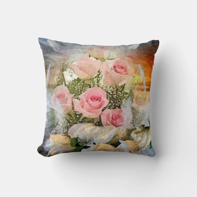 Cojín Decorativo Rosas rosas rosas (Anverso)