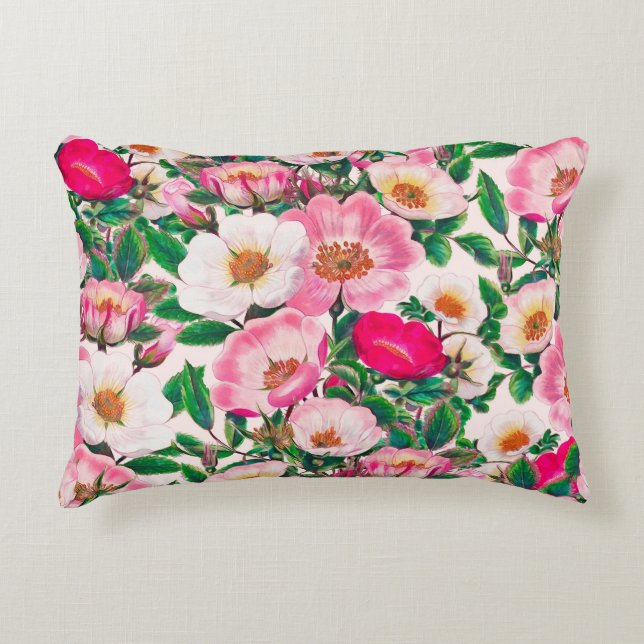 Cojín Decorativo Rosas silvestres (Anverso)