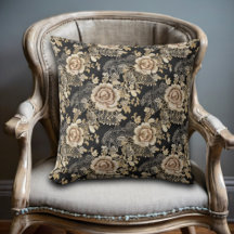 Rosas victorianos elegantes de encaje negro vintag