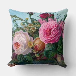 Cojín Decorativo Rosas Vintage