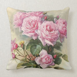 Cojín Decorativo Rosas y abejorros de Paul de Longpre