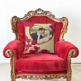 Cojín Decorativo Rosas y fotografía de familia de parejas Personali