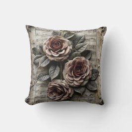 Cojín Decorativo Rosas y Partituras