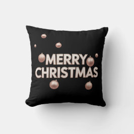 Cojín Decorativo Rose Gold Feliz Navidad - Diseño Navideño