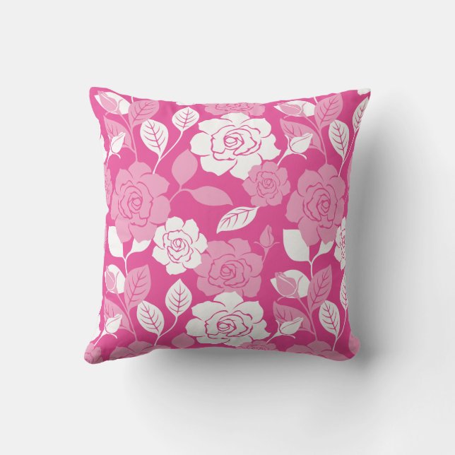 COJÍN DECORATIVO ROSE PATTERN (PINK) (Reverso)