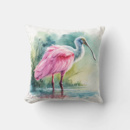 Cojín Decorativo Roseate Spoonbill Watercolor REF97 - Watercolor