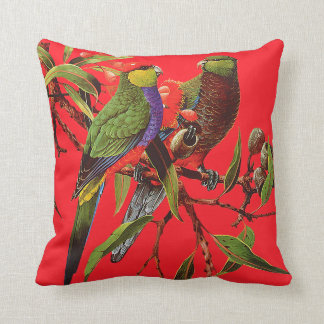 Cojín Decorativo ROSELLAS EN el amortiguador ROJO de la dispersión