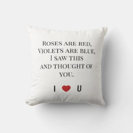 Cojín Decorativo Roses Are Red Valentine's - I ♥ U Funny Romantic  