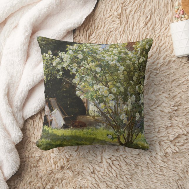 Cojín Decorativo Roses. Marie Krøyer seated in the deckchair (Manta)