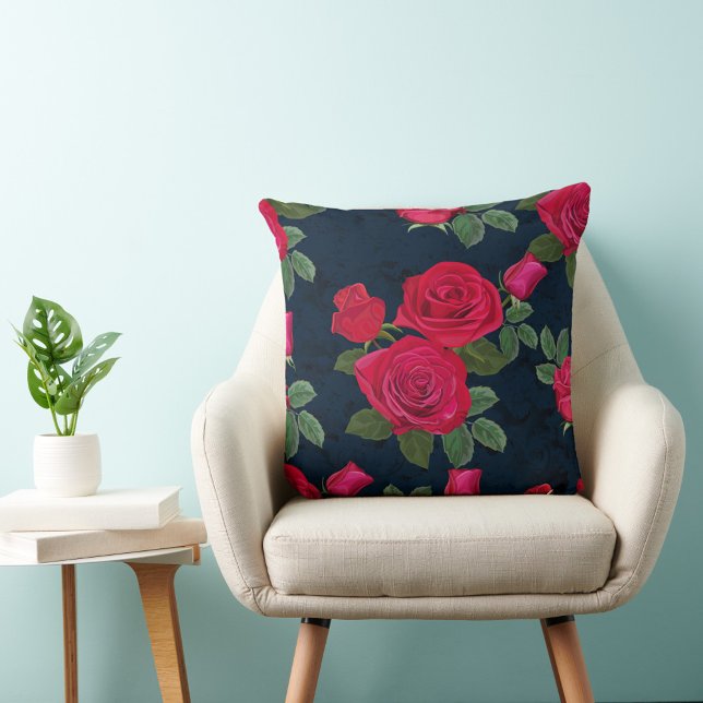 Cojín Decorativo Roses rojos (Beautiful Red Roses Throw Pillow!)