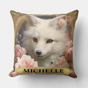 Cojín Decorativo Roses rosadas y rojas blancas de color de agua