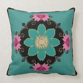 Cojín Decorativo Rosette de estilo Art Nouveau japonés