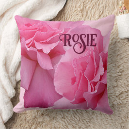 Cojín Decorativo Rosie personalizable elegante nombre rosa bonito
