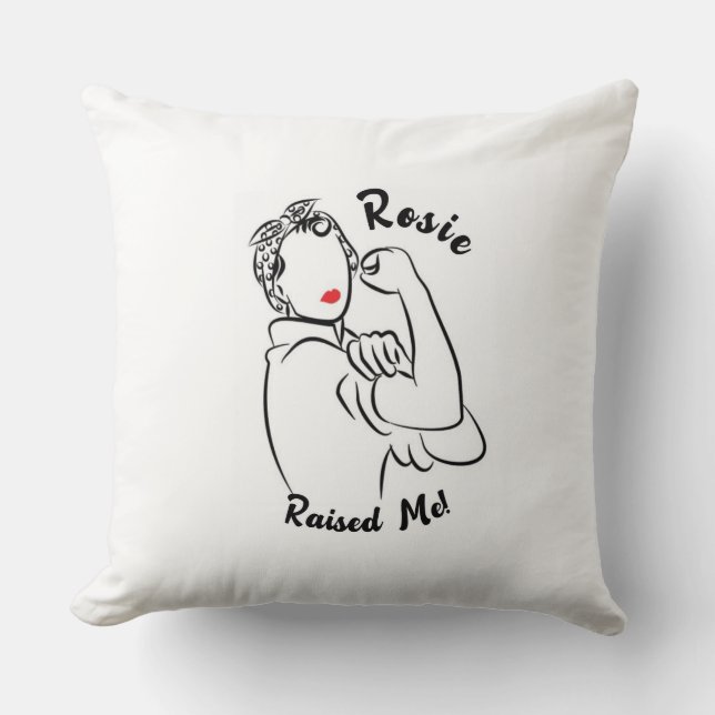 Cojín Decorativo Rosie Raised Década - Imagen de lienzo (Anverso)