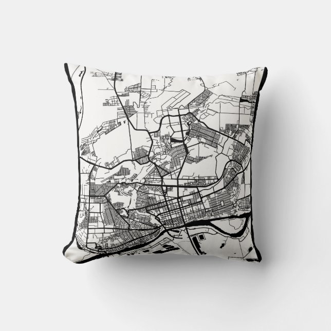 Cojín Decorativo Rostov-on-Don Russia City Map (Anverso)