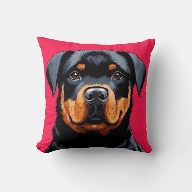 Cojín Decorativo Rottweiler (Anverso)
