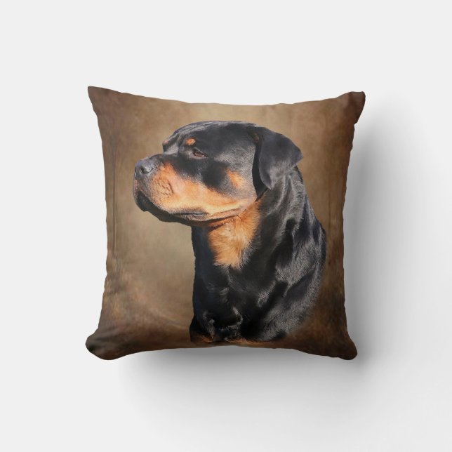 Cojín Decorativo Rottweiler (Anverso)