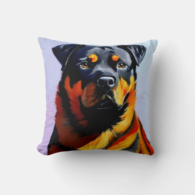 Cojín Decorativo Rottweiler (Anverso)
