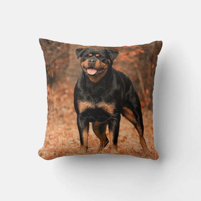 Cojín Decorativo Rottweiler Dog (Anverso)