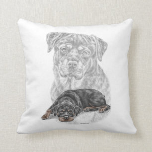 Cojín Decorativo Rottweiler Dog Art