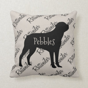 Cojín Decorativo Rottweiler Dog Silhouette