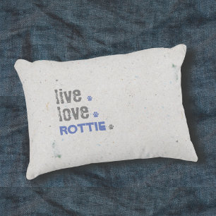 Cojín Decorativo Rottweiler Mom Live Love Rottie Accent Pillow
