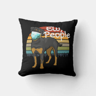 Cojín Decorativo Rottweiler Puppy con Máscara - Gente - Rottweiler