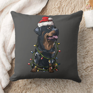 Cojín Decorativo Rottweiler Weihnachten Geschenk X-Mas Hunde Kostüm
