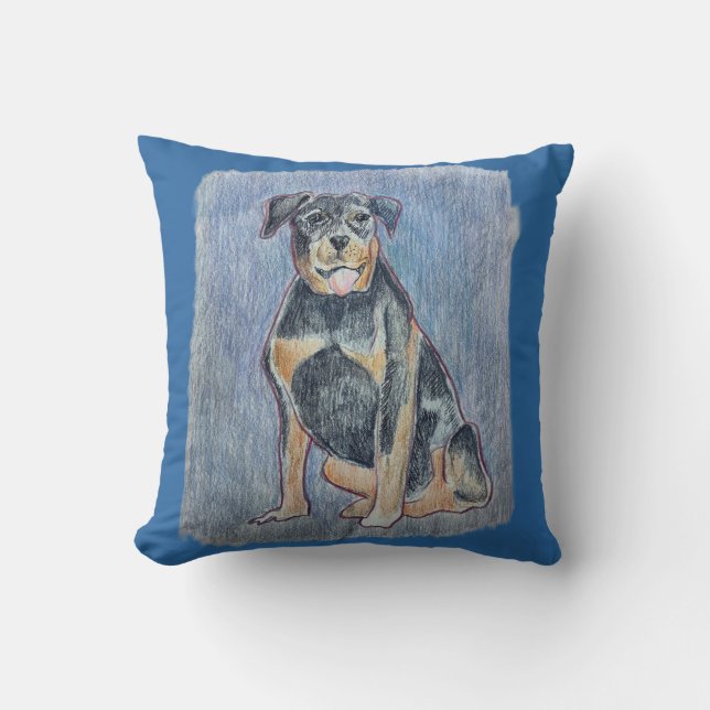 Cojín decorativo Rottweiller (Anverso)