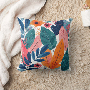 Cojín Decorativo Rotulador de color de agua estilo retro