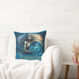 Cojín Decorativo Rótulo Aquarius Zodiac