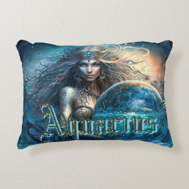 Cojín Decorativo Rótulo Aquarius Zodiac