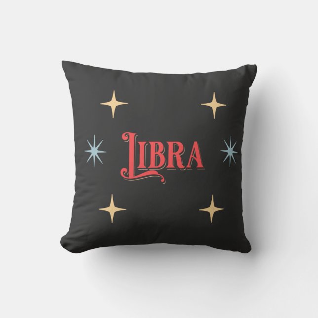 Cojín Decorativo Rótulo astrológico de Libra (Anverso)