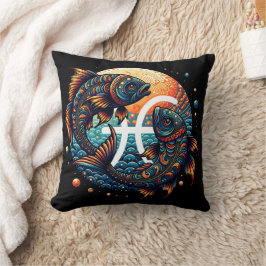 Cojín Decorativo Rótulo Astrológico Horoscopio Pisces Zodiac