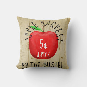 Cojín Decorativo Rótulo de cosecha de Apple