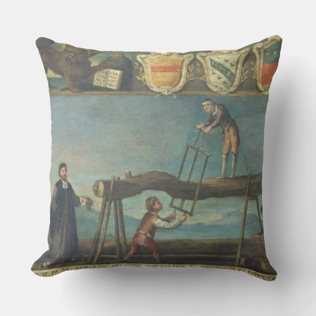 Cojín Decorativo Rótulo del gremio de los trabajadores venecianos (Anverso)