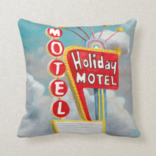 Cojín Decorativo Rótulo del Holiday Motel