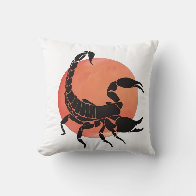 Cojín Decorativo Rótulo Escorpio Zodiac (Anverso)