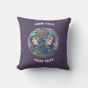 COJÍN DECORATIVO RÓTULO GEMINI ZODIAC PERSONALIZADO