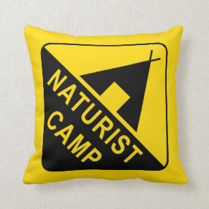 Cojín Decorativo Rótulo Naturist Camp