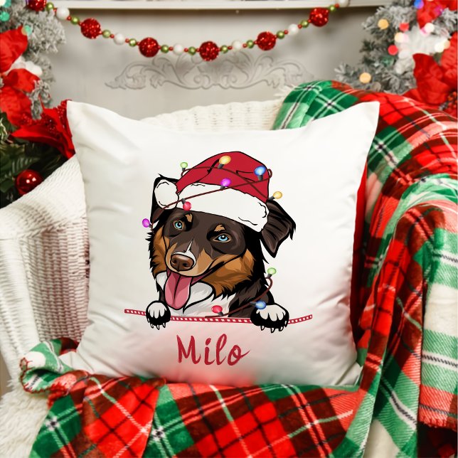 Cojín Decorativo Rough Collie Dog Navidades personalizados (Subido por el creador)