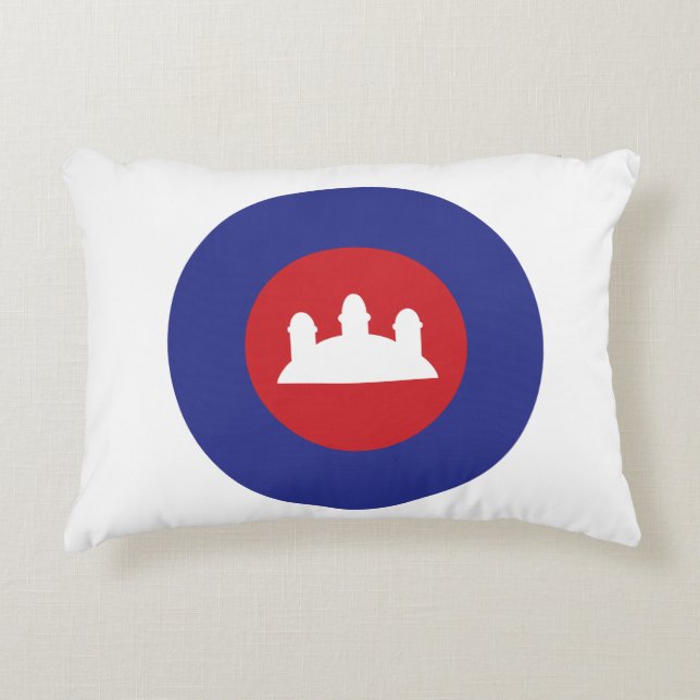 Cojín Decorativo Roundel de Camboya (Anverso)
