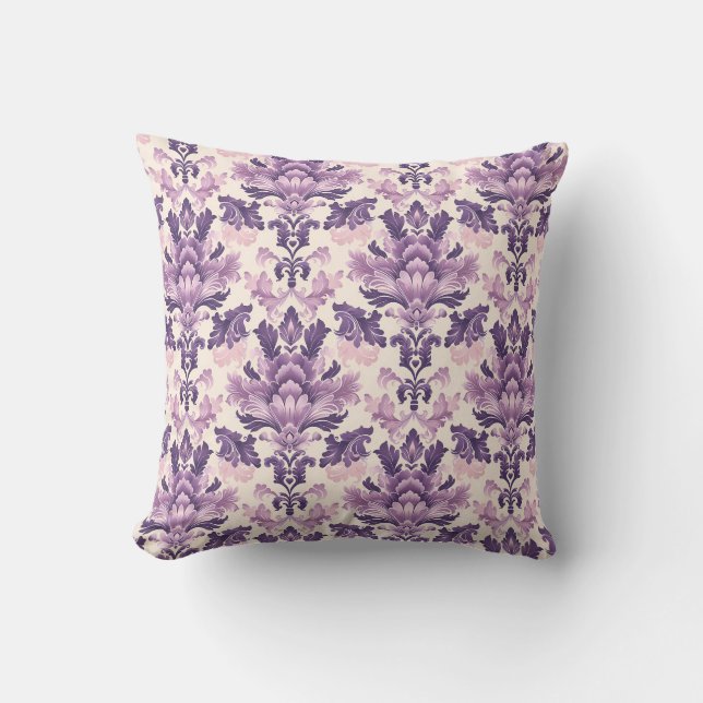 Cojín Decorativo Royal Amethyst Damask Princescore (Anverso)