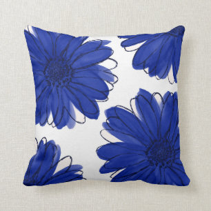 Cojín Decorativo Royal Blue Daisies